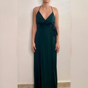 Green Silk Maxi Dress
